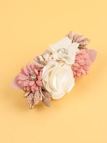 3pcs Girls Flower Decor Hair Clip - Multicolor - View 4