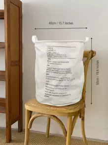 1 Giỏ Đựng Đồ Giặt Hình Chữ Cái, Giỏ Đựng Đồ Giặt Bằng Vải Hiện Đại Cho Gia Đình - Màu be - Xem 2