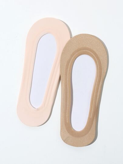 2pairs Solid Invisible Socks