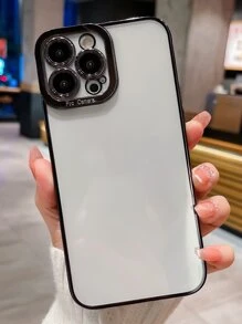 Contrast Frame Phone Case Compatible With iPhone 15/15Pro/15Plus/15Promax - Black - View 1