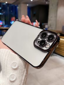 Contrast Frame Phone Case Compatible With iPhone 15/15Pro/15Plus/15Promax - Black - View 2