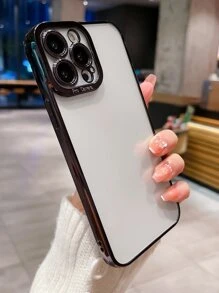 Contrast Frame Phone Case Compatible With iPhone 15/15Pro/15Plus/15Promax - Black - View 3