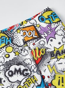 Tween Boy Pop Art Print Snug Fit PJ Set - White - View 4