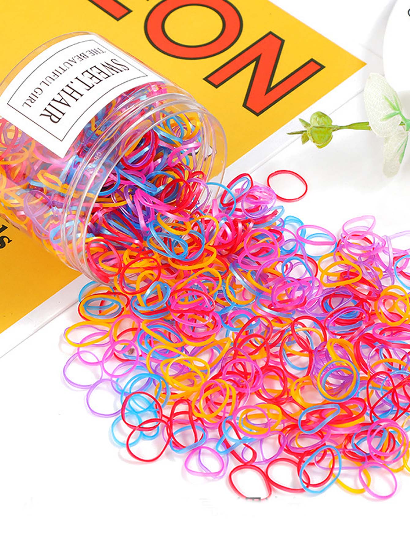 800 chiếc dây cao su thú cưng màu ngẫu nhiên - Nhiều màu - Xem 1