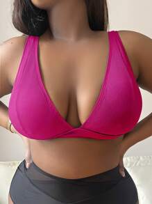 Swim SXY Top bikini tejido de canalé - Rosa Fucsia - Ver 3