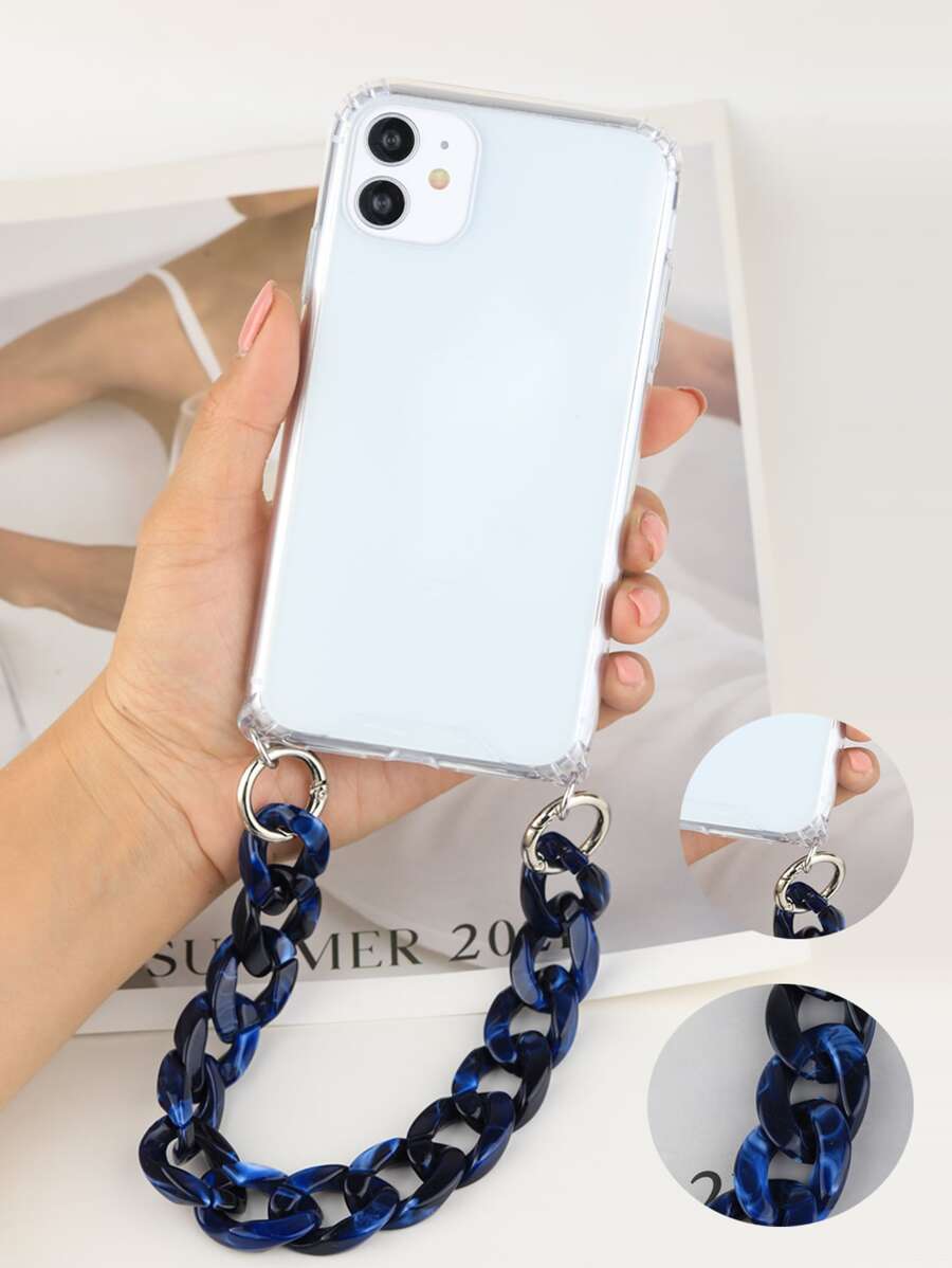 Funda de celular transparente con Acollador cadena - transparente - Ver 1