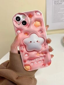 Funda De Cojín De Aire Blanco Con Estrella Rosa - Multicolor - Ver 3