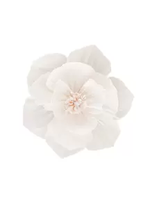 1pc Paper Lantern, Creative White Flower Design Hanging Decoration Tissue Pom Pom For Home And Party - White - View 1