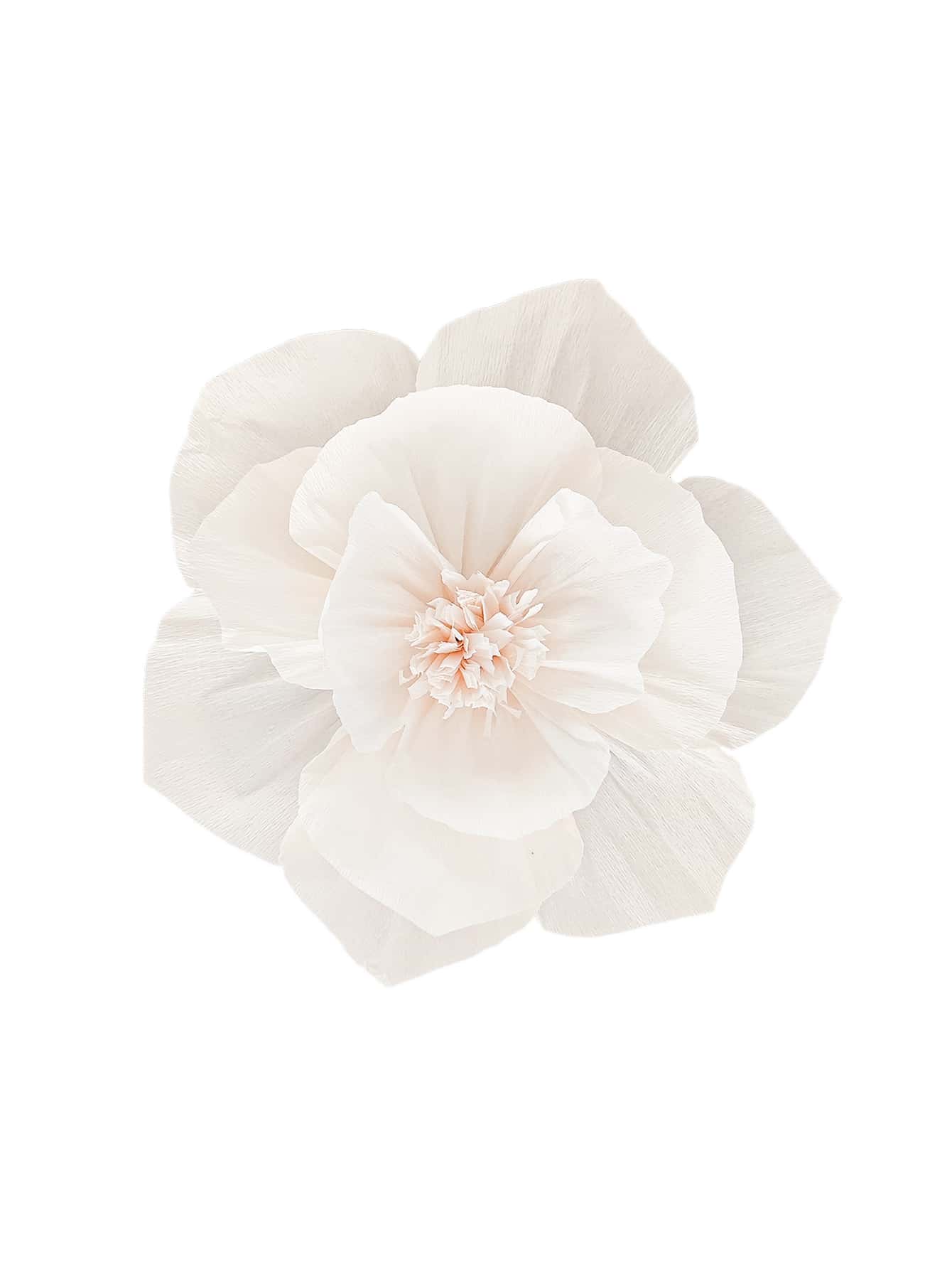 1pc Paper Lantern, Creative White Flower Design Hanging Decoration Tissue Pom Pom For Home And Party - White - View 1