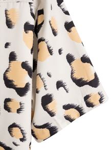 ROMWE MEN 男士豹紋印花襯衫不帶T恤 - 彩色 - 查看 3