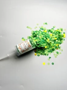 1個綠&淺綠&金色1cm 迷你派對彩帶裝置炮,派對慶典必備 - 綠色 - 查看 4