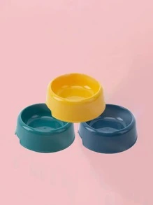 2 cái bát thú cưng màu sắc ngẫu nhiên cho chó và mèo để cho ăn - Nhiều màu - Xem 2
