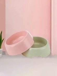2 cái bát thú cưng màu sắc ngẫu nhiên cho chó và mèo để cho ăn - Nhiều màu - Xem 1