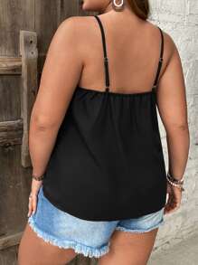 SHEIN LUNE Plus Ruffle Trim Cami Top