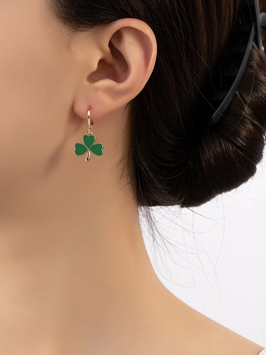 Clover Drop Earrings - Multicolor - View 1