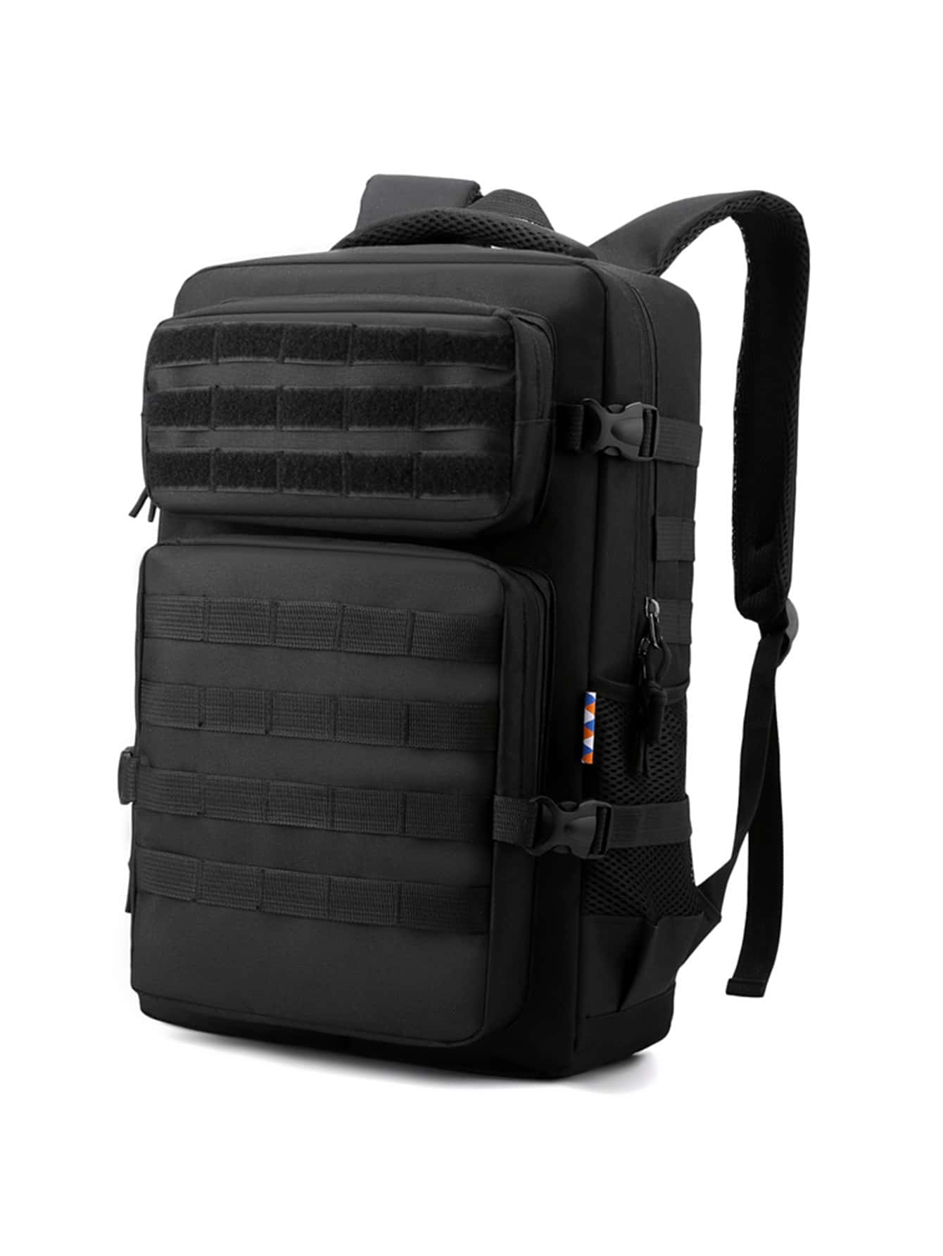 17 英寸男式可拆卸扣装饰露营包书包学生包书包背包背包笔记本电脑包电脑包书包背包单肩包运动包大学包青少年新生冬季圣诞礼物户外时尚休闲背包爸爸礼物度假包旅行必需品健身包运动包夏季返校沙滩包笔记本电脑包运动生活 - 黑色 - 查看 1