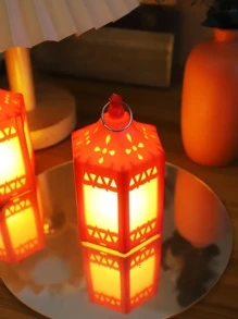 1入組ABSLED裝飾燈籠復古風格家居裝飾蠟燭燈籠 - 黃色 - 查看 6