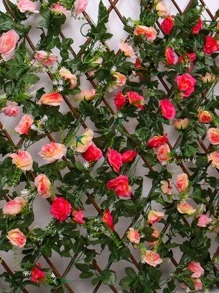 1 Nhân Tạo Vòng Hoa, Polyester Đơn Giản Hoa Giả Dây Leo Cho Sân Vườn, Ngoài Trời - Rượu sâm banh - Xem 4