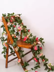 1 Nhân Tạo Vòng Hoa, Polyester Đơn Giản Hoa Giả Dây Leo Cho Sân Vườn, Ngoài Trời - Rượu sâm banh - Xem 5