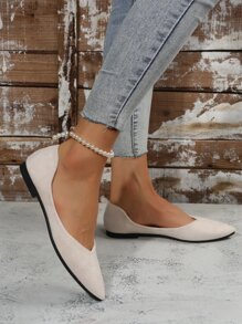 Giày bệt Nữ màu trơn Thanh lịch - Màu be - Xem 2