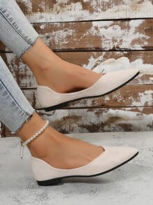 Giày bệt Nữ màu trơn Thanh lịch - Màu be - Xem 3