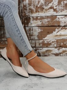 Giày bệt Nữ màu trơn Thanh lịch - Màu be - Xem 4