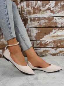 Giày bệt Nữ màu trơn Thanh lịch - Màu be - Xem 6