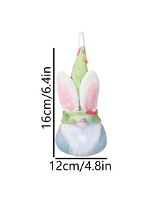 1pc Easter Hat Decor Gonk, Cartoon Polyester Rabbit Ear Detail Hanging Decoration For Home - Multicolor - View 3
