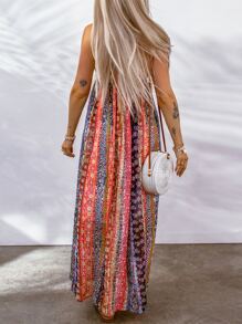 Acelitt Allover Print Cami Dress Long Sundress - Multicolor - View 3