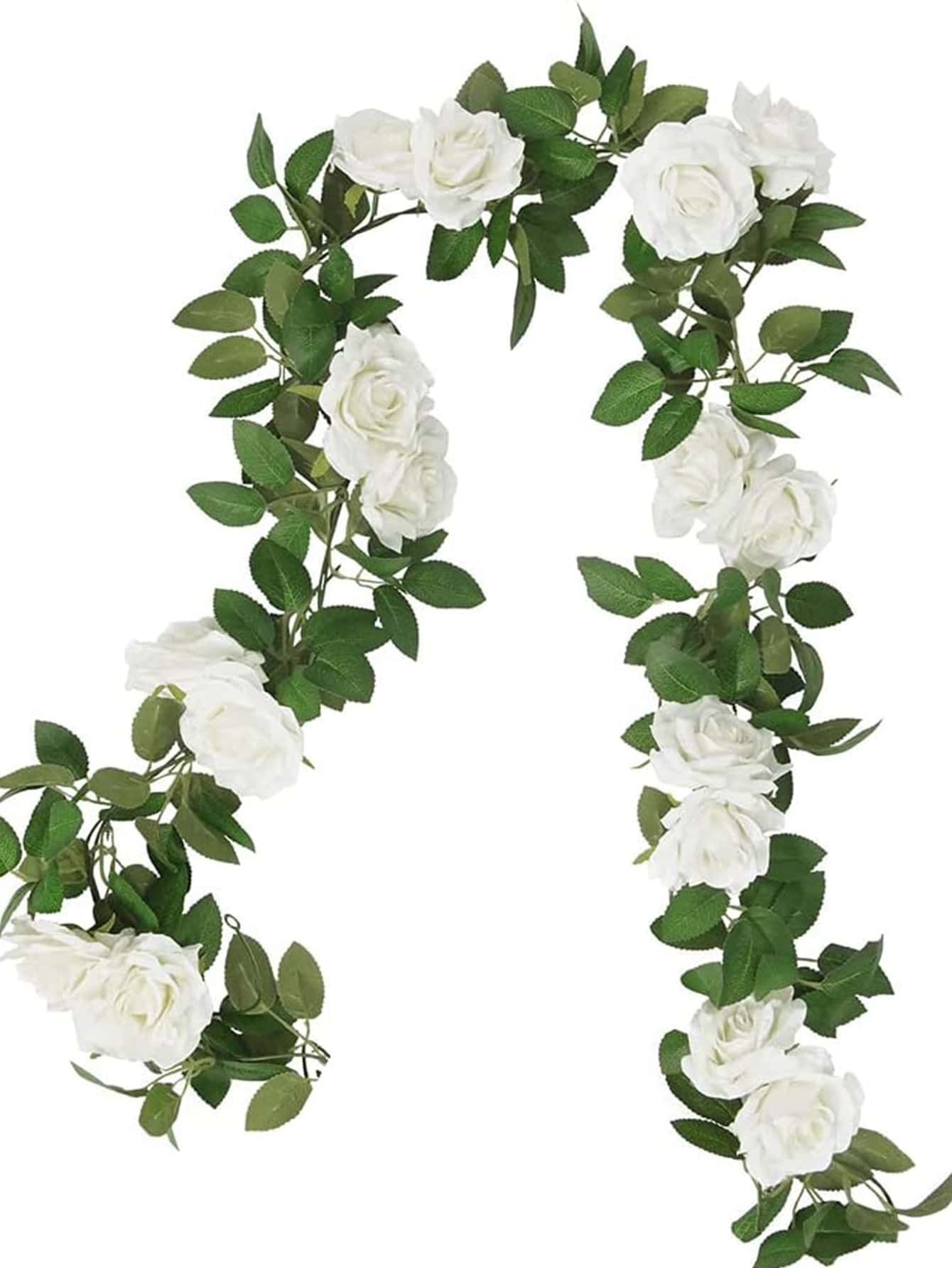 Nhân Tạo Polyester Hoa Dây Leo, Hiện Đại Nhân Tạo Vòng Hoa Cho Gia Đình, Tiệc - trắng - Xem 1