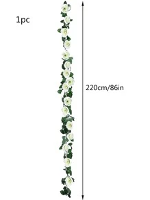 Nhân Tạo Polyester Hoa Dây Leo, Hiện Đại Nhân Tạo Vòng Hoa Cho Gia Đình, Tiệc - trắng - Xem 3