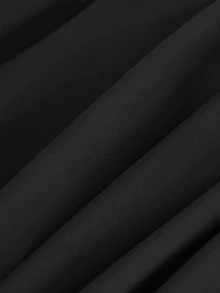 Floral Print A-line Dress - Black - View 5