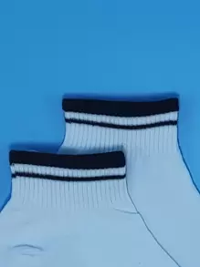 6雙條紋圖案短襪 - 彩色 - 查看 3