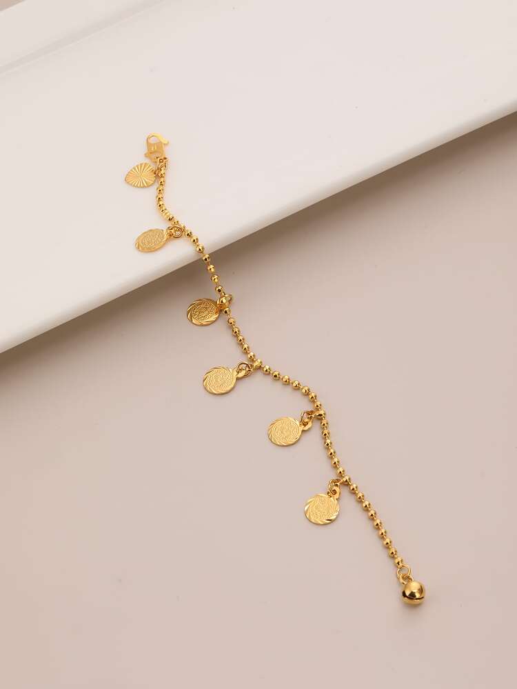 1pc Fashionable Round Charm Bracelet For Women For Daily Decoration