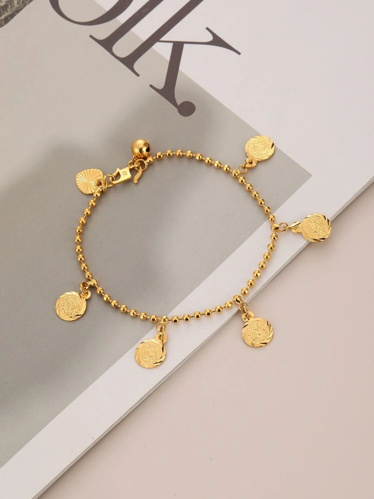 1pc Fashionable Round Charm Bracelet For Women For Daily Decoration