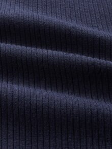 GENTILAND 男士素色半拉鏈POLO衫 - 藏蓝色 - 查看 5