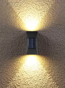 Hp-2107黑色梯形led壁燈,帶有6個led【1入組】 - 黃色 - 查看 1