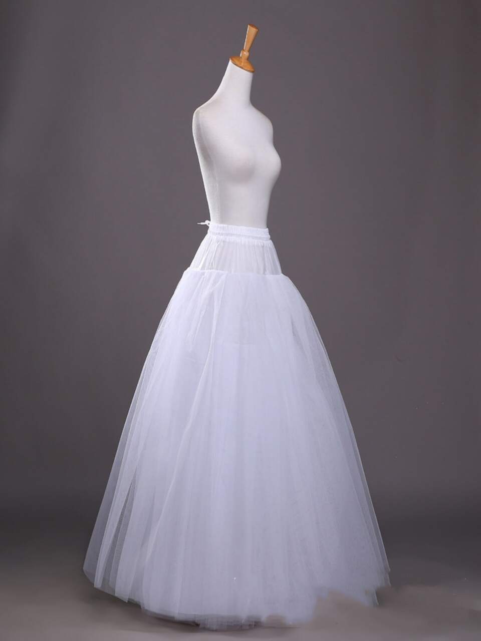Solid Drawstring Detail Petticoat