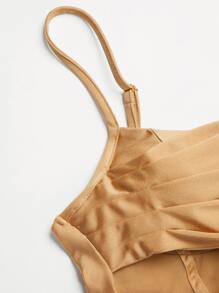 Hauture Vestido Drapeado Con Corpiño Transparente Y Fruncido