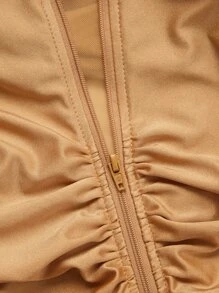 Hauture Vestido Drapeado Con Corpiño Transparente Y Fruncido