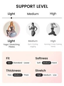 2 piezas Traje de Yoga Pilates a rayas con cremallera y sujetador acolchado con tapeta y mallas con control de barriga - Lila Púrpura - Ver 9