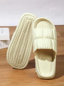 Chanclas banda única textura en relieve - Blanco - Ver 3