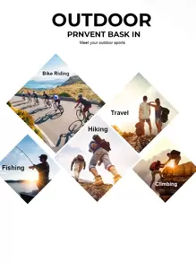 Anyfashion Pañuelo multifuncional protector solar anti-UV para exteriores, ciclismo, pesca, máscara de esquí - Negro - Ver 6
