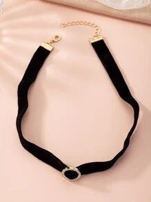 Rhinestone Round Decor Choker - Multicolor - View 2