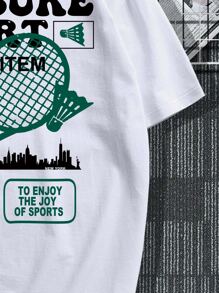 Manfinity Men Slogan Graphic Tee - White - View 4