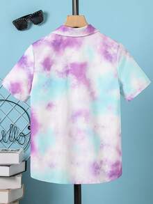 男孩紮染襯衫不帶T恤