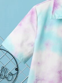 男孩紮染襯衫不帶T恤