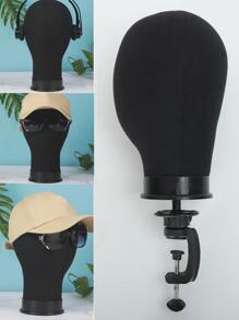 22 Inch Mannequin Head With Stand - Black - View 4