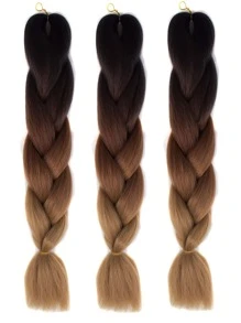 3入組長款合成髮辮 - 彩色 - 查看 1