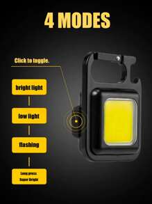 1pc Aluminum Flashlight, 1200LM, 600mAh power Multifunction Torches For Indoor & Outdoor With Strong Light - White - View 3